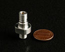 This is a very tiny adapter produced for an application for applying air to an item.  Very small threads...